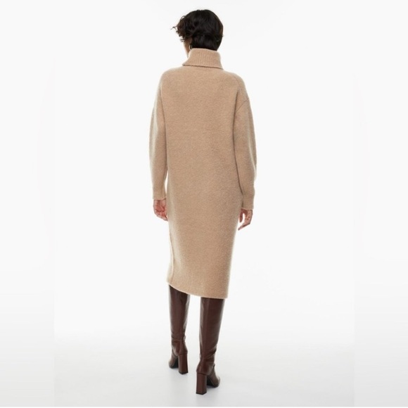 NEW Aritzia Wilfred Taylor Dress in Caramel Gold Tan Brown | size S - Picture 4 of 10